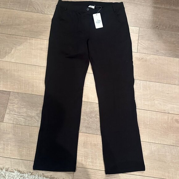 YOGIPACE WOMENS XL BLACK ATHLETIC PANTS NEW - Picture 1 of 8